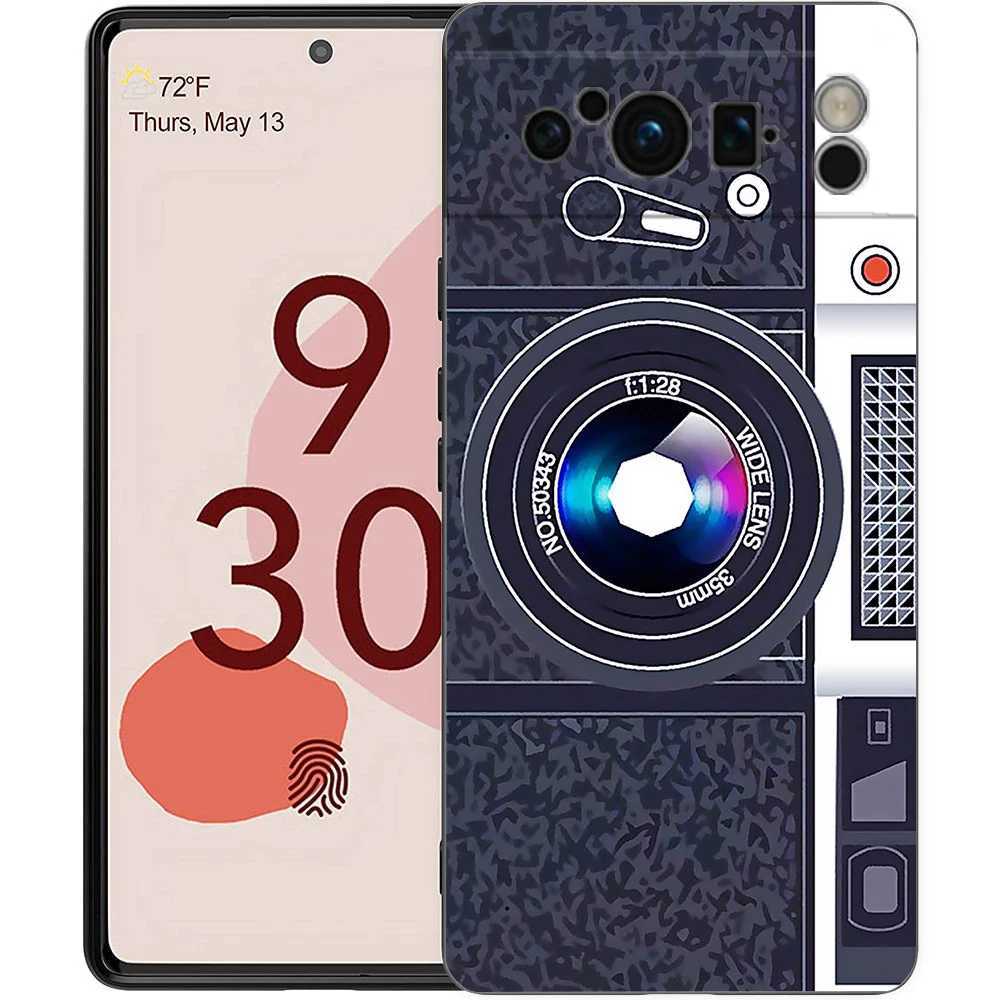 Fashionable classic camera lens phone case cover suitable for Google Pixel 8 7 6 7A 6A Pro 5G shock-absorbing silicone soft 9 8 Pro XL 5G case Z250321