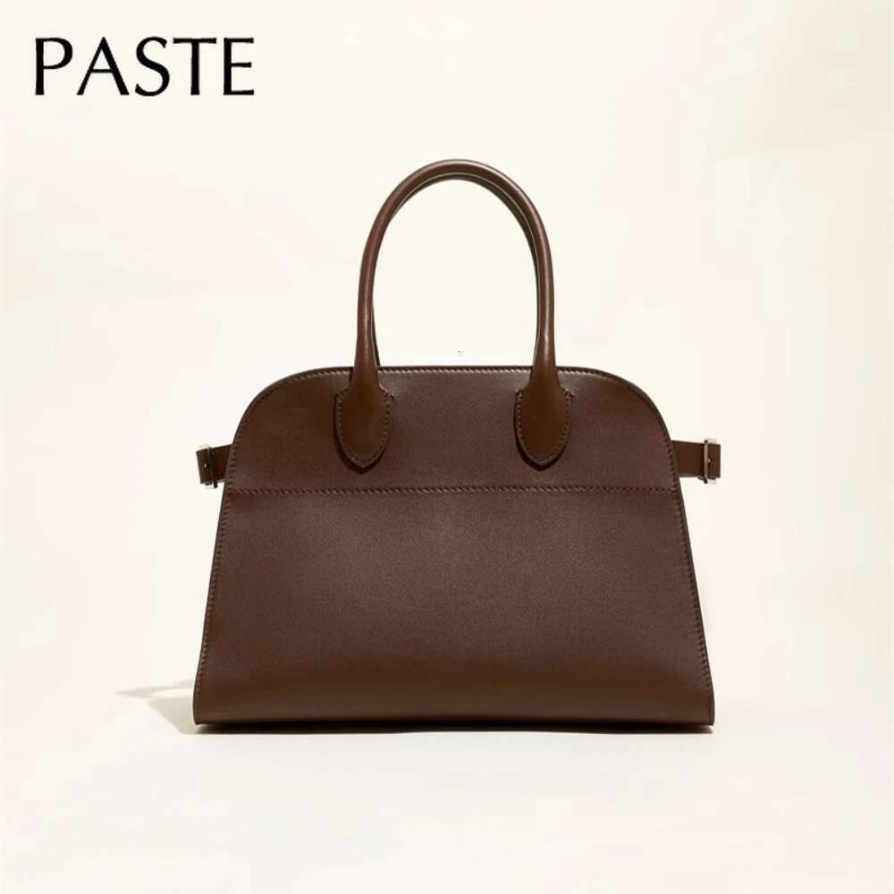 New Stylish Large Capacity Office Lady Commuter Tote Top Layer Vegetable Tanned Cow Leather Female Shoulder Bag Handbag