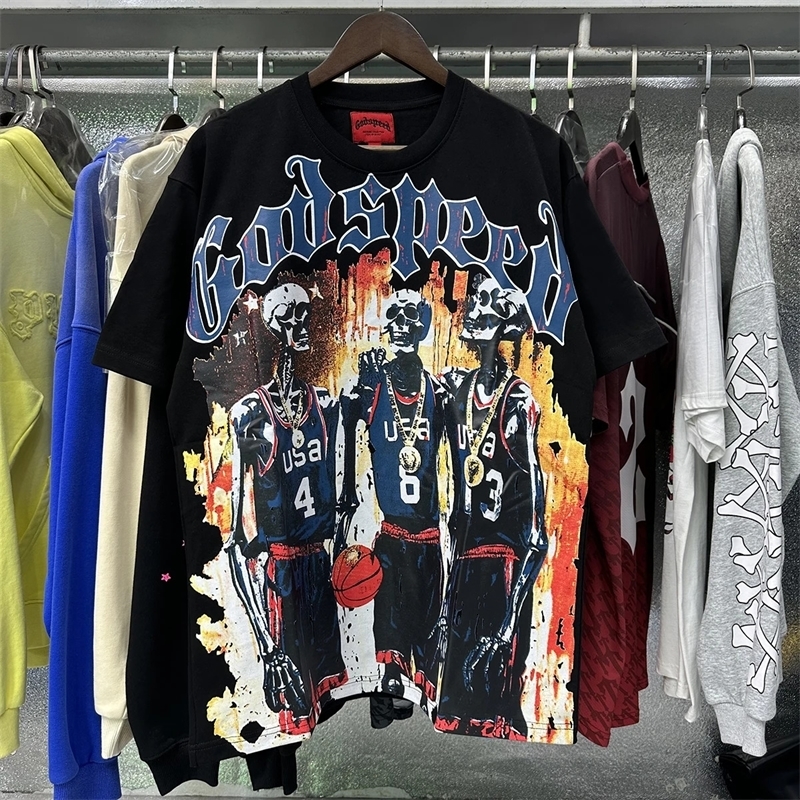Godspeed T Shirt Men Women Basketball Dream Team Print God Speed Tshirt Top Tees 250310
