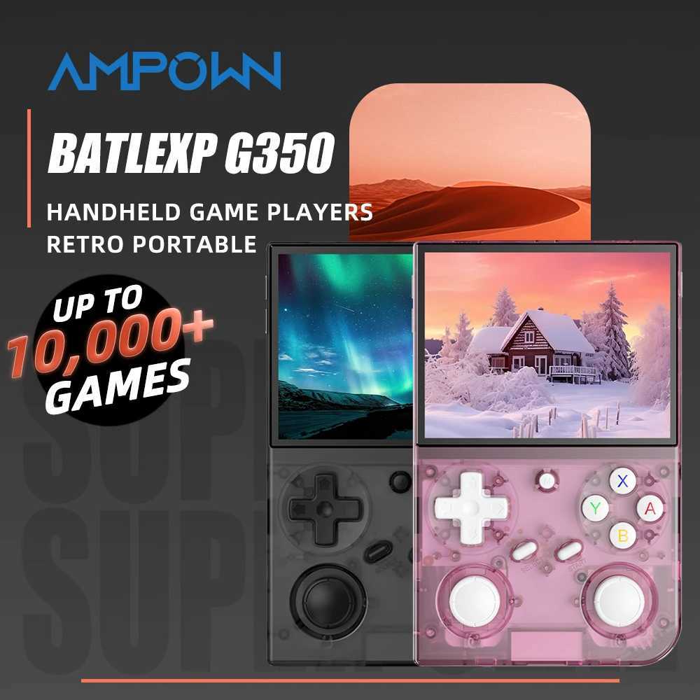 AMPOWN G350 Portable Game Csole 3.5 Inch IPS Handheld Game Players Video Game Csolas 3200mAh Linux Mini WIFI C2C Z250325