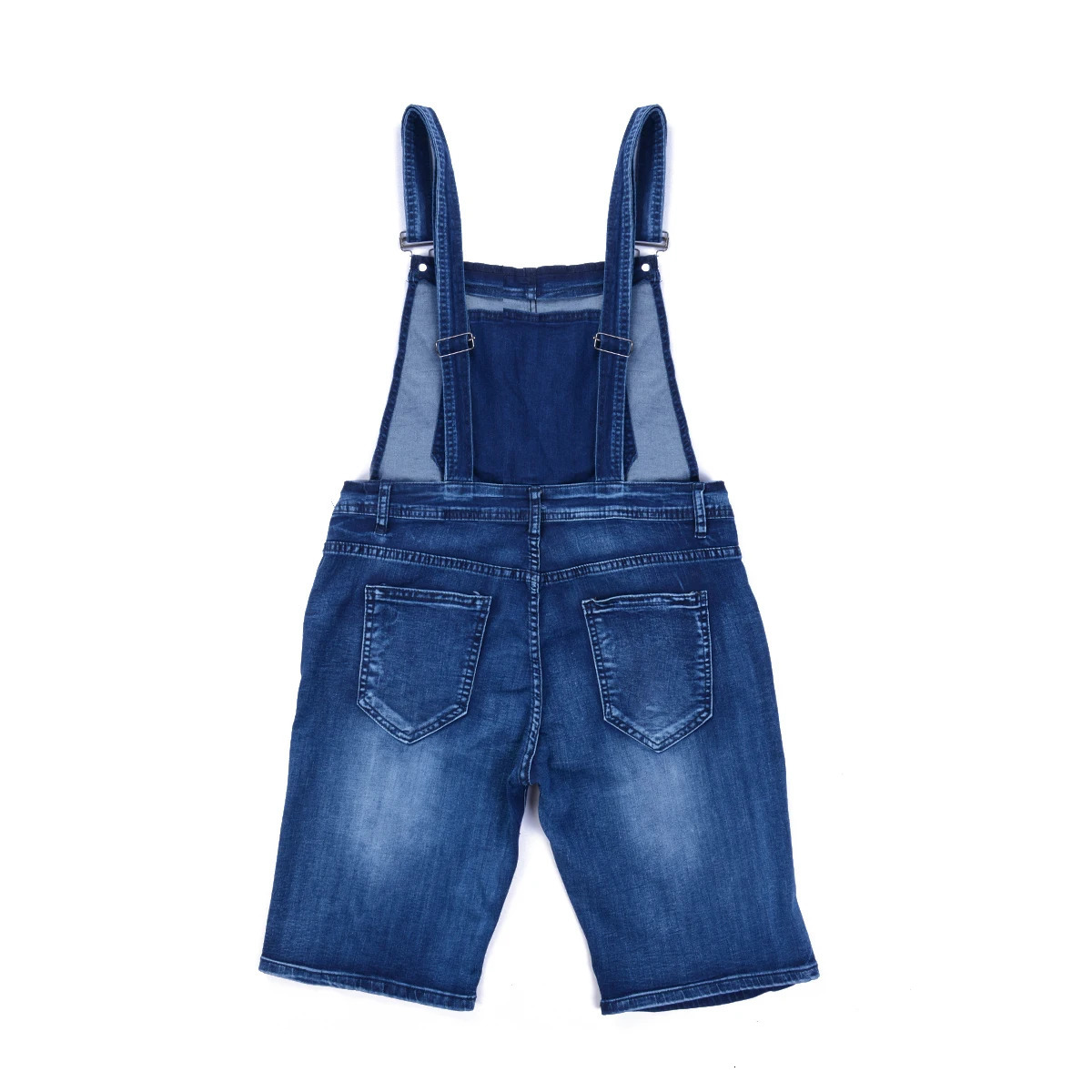 Mens torn denim top with adjustable shoulder straps suitable for removing shorts jumpsuits and fashionable camisoles 250312