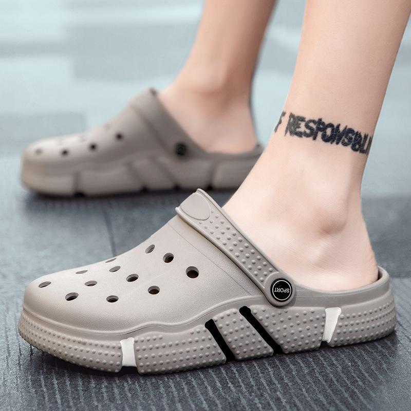 2025 hot new free shipping designer for mens womens flat blue beige grey green black khaki purple Wearing thick soled beach slippers size 36-50