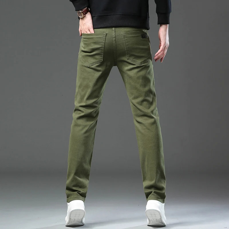 Fashion Loose Straight Business Casual Stretch Denim Pants Male Trousers 3 Colors Plus Size Mens Clothing Slim Jeans 2844 250320
