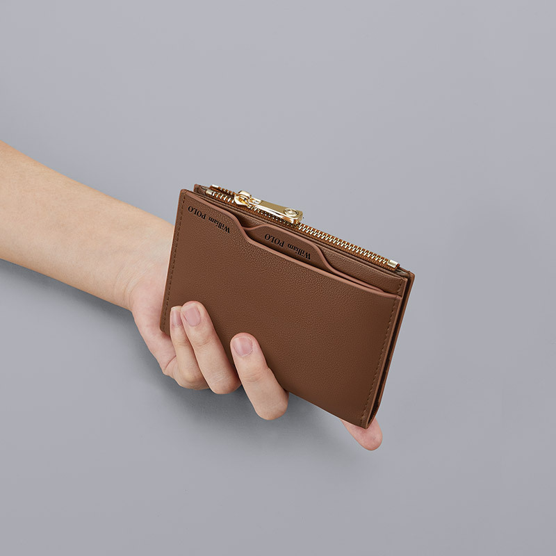2025S Trend Designer Emperor Paul Premium Genuine Leather Women S Simple Fashion Short Wallet