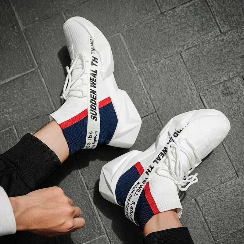 Mens splicing fashion trend street youth student outdoor mat casual shoes 46 47 plus size Y250320