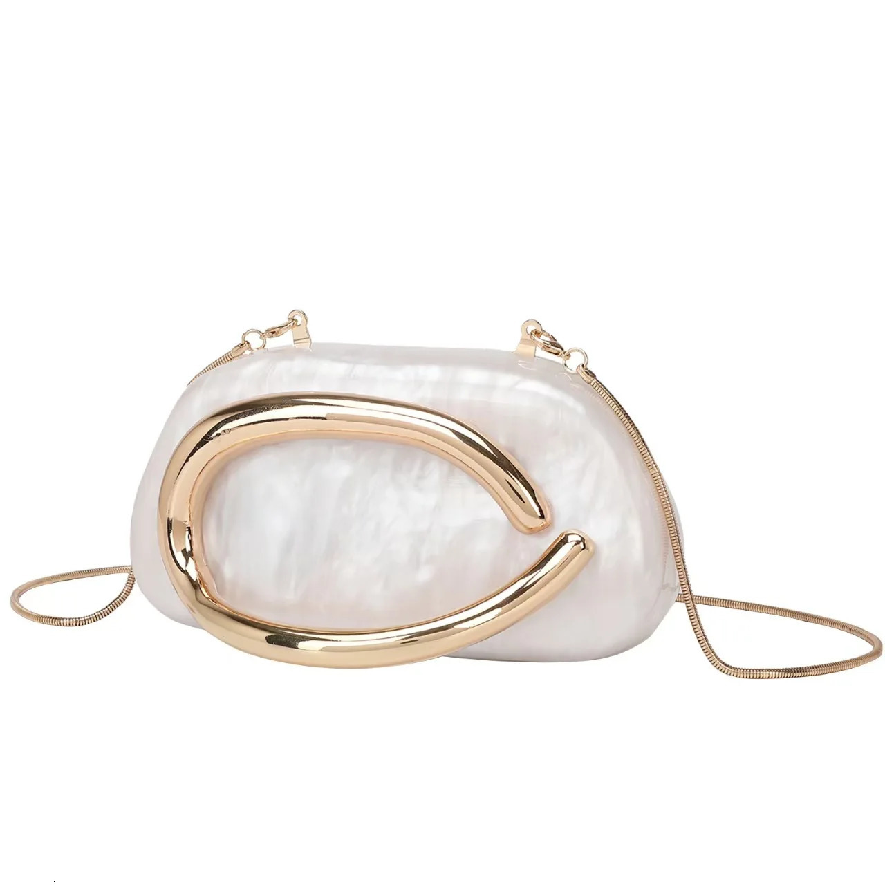 European womens dinner bag single shoulder cross shaped shell acrylic elegant fashion wedding clutch 250317