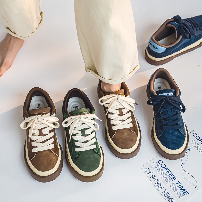 4546 Large Men's Shoes 2025 Spring New Versatile Board Shoes Maillard Canvas Shoes Men's Sports and Leisure Bread Shoes