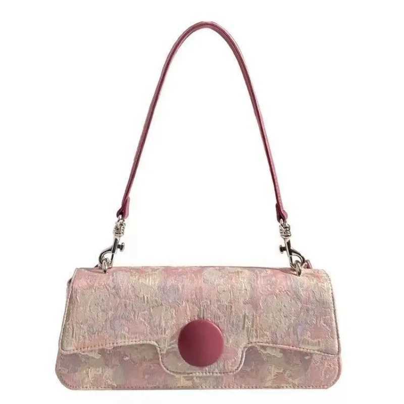 Womens luggage niche design embroidered arm bag new high-quality single shoulder French bag Y250319