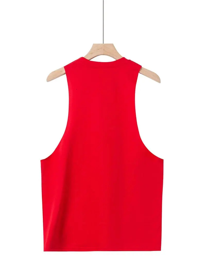 025 Summer fitness Tank Top Men Fashio Comfortable Printed Loose tops Retro Style Sports Leisure Sleeveless vest Men sportswear 250320