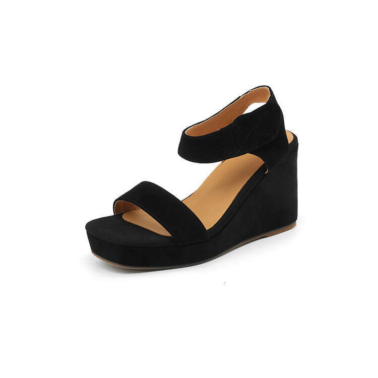 High Heel Niche Light Luxury Women S Shoes Sandals Slippers External Wear Matte Sheepskin Apricot Slope Heels