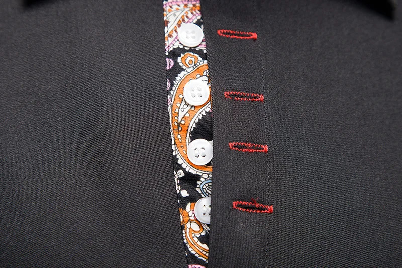 Paisley print mens long sleeved mens shirt for spring and autumn social wedding party clothing top 250320