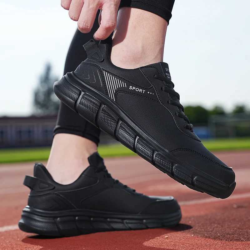 Waterproof Men Running Sneakers Wear-resistant Tennis Athletic Sport Shoes Leather Mens Casual Shoes Chaussure Hme Plus Size 48 Y250320