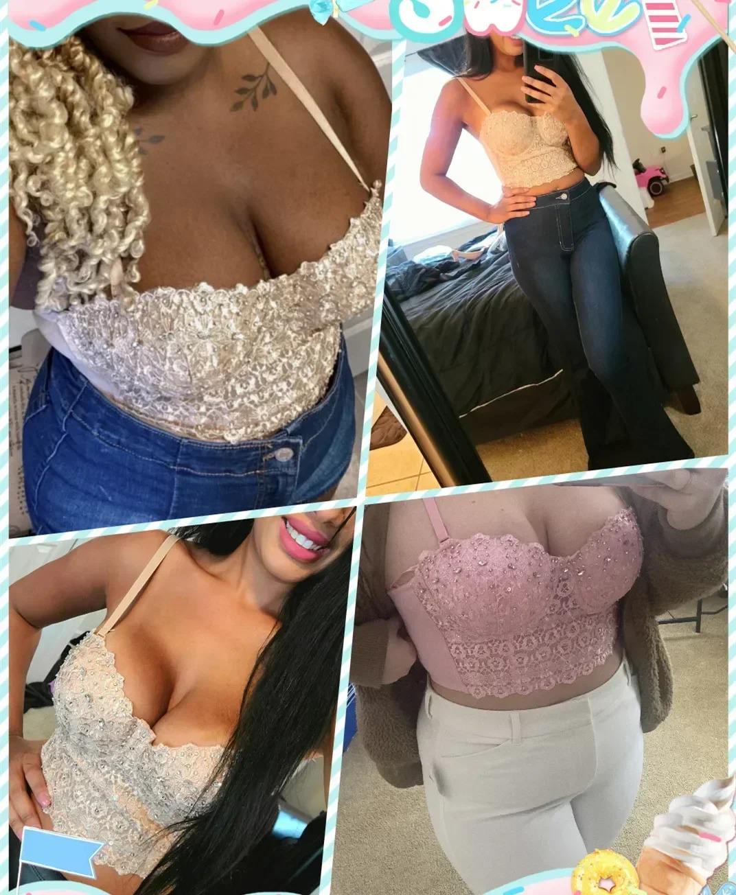 Women Tank Tops Sequined Rhinestone Pearl Wedding Push Up Bra Woman Clothes Camis Stage Ladies Crop Top Corset y2k Blusas 250320
