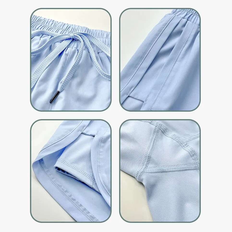 2 In 1 Women Running Yoga Clothes Fiess Elastic Summer Workout Female Jogging Leggings For Ladies Gym Sport Shorts