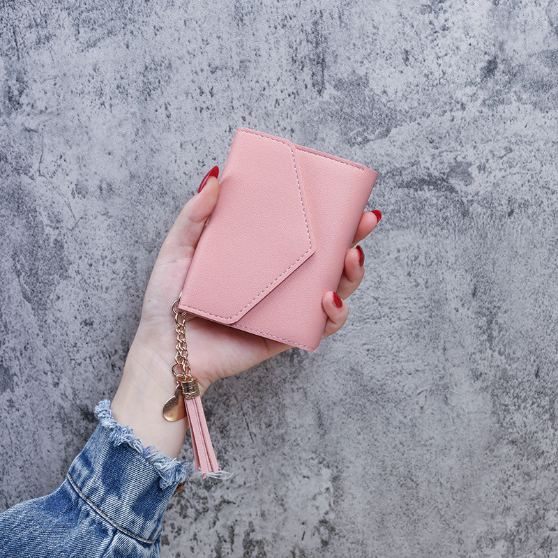 2025S Trend Designer New Women S Tassel Pendant Litchi Pattern Money Clip Card Bag Zero Wallet