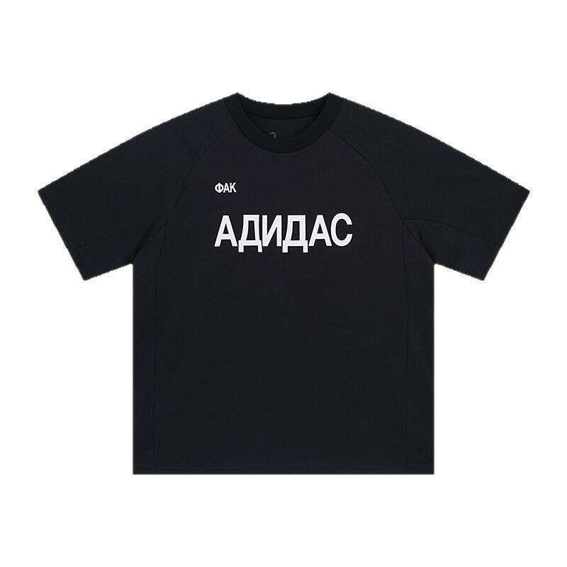 American fashion brand letter printed loose sports short T-shirt men and women, half sleeved base shirt for summer