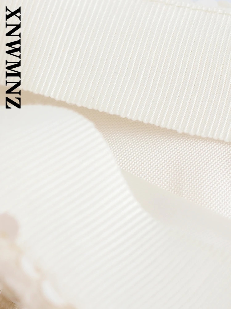XNWMNZ Autumn Lady Casual Bottoms High Waist Evening Party Womans Side Zipper Mini Skirt Ruffles Regular Fit Sequins 250320