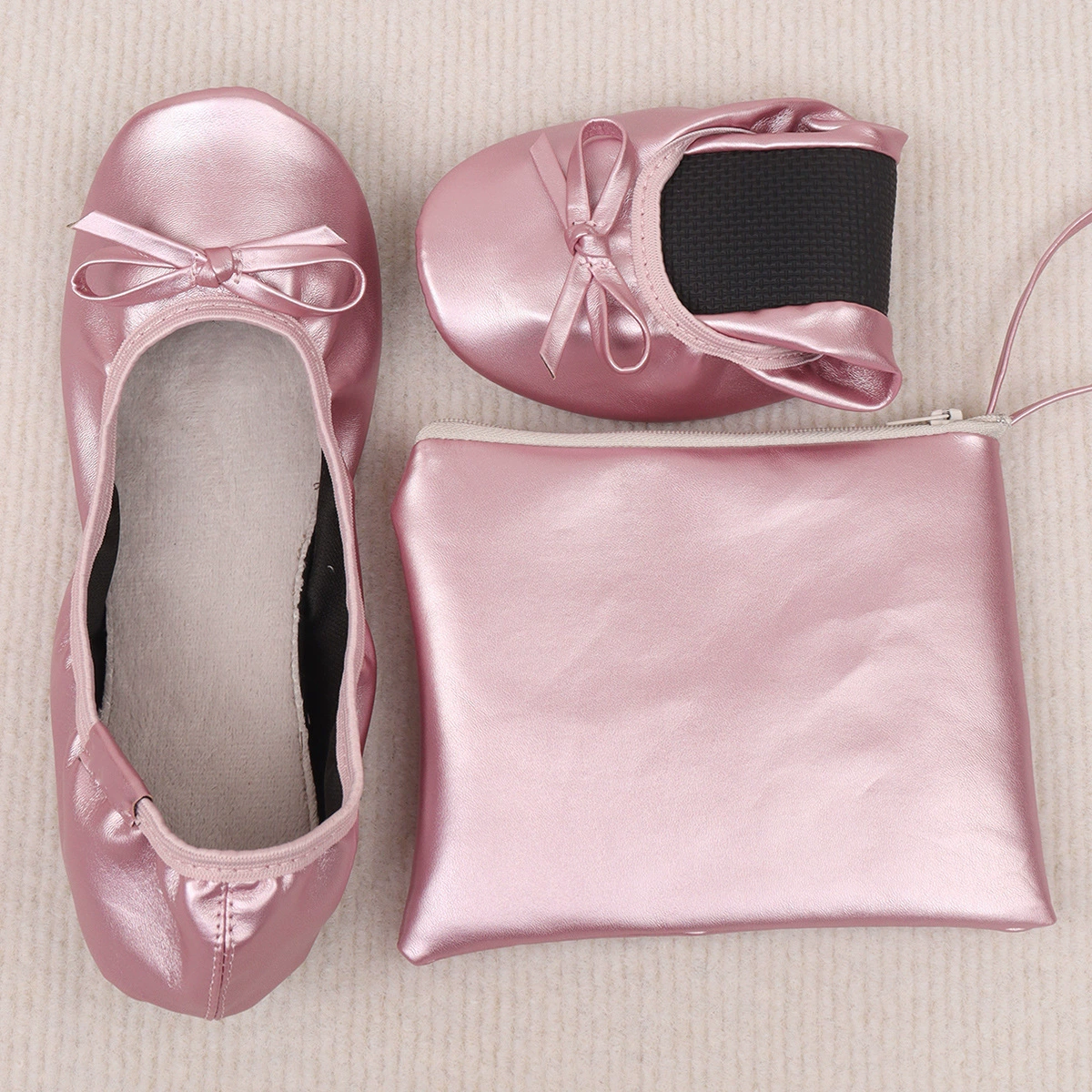 2025 Bow Ballet Flat leisure lady temperament Comfort Slip on Soft Sole Flats casual Shallow Mouth Single Shoes Female dancing shoes EU35-40 zhanyishe