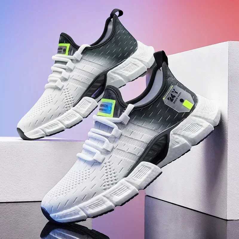 Mens running shoes sports anti slip walking clothes wear-resistant jogging shoes outdoor lightweight soft mens casual shoes Y250320