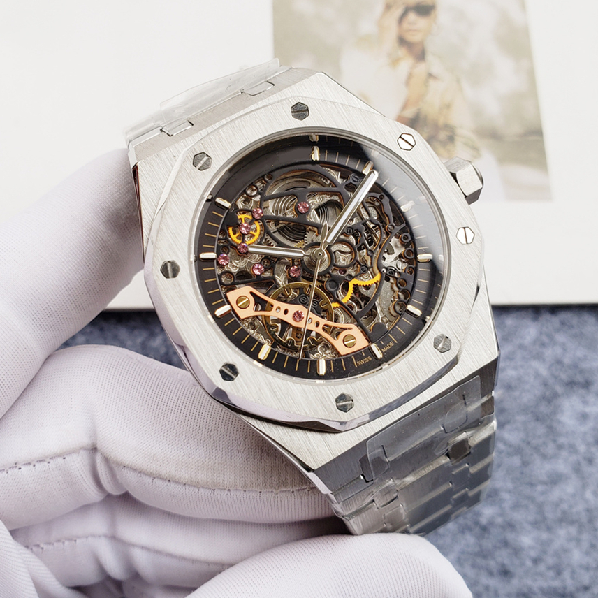 Top Version High Quality AAPI Tourbillonx Series Designer Automatic Mechanical Men's Watch Sapphire Glass Stainless Steel Strap Waterproof Mens Watch for Men