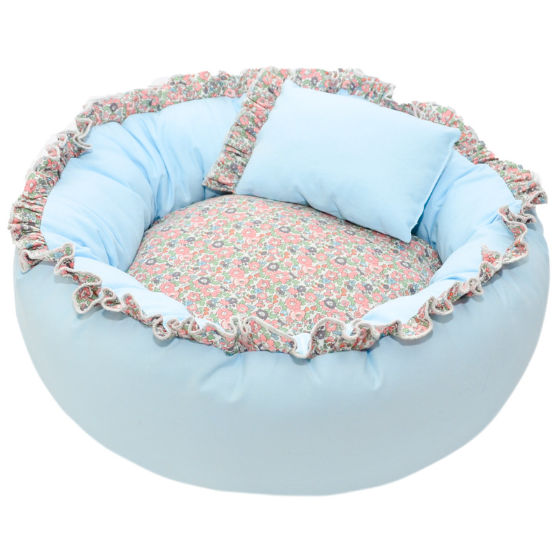 Circular Pet Nest Keep Warm Autumn Winter Comfortable Soft Thickened Universal for All Seasons Cat Bed Dog Accessories
