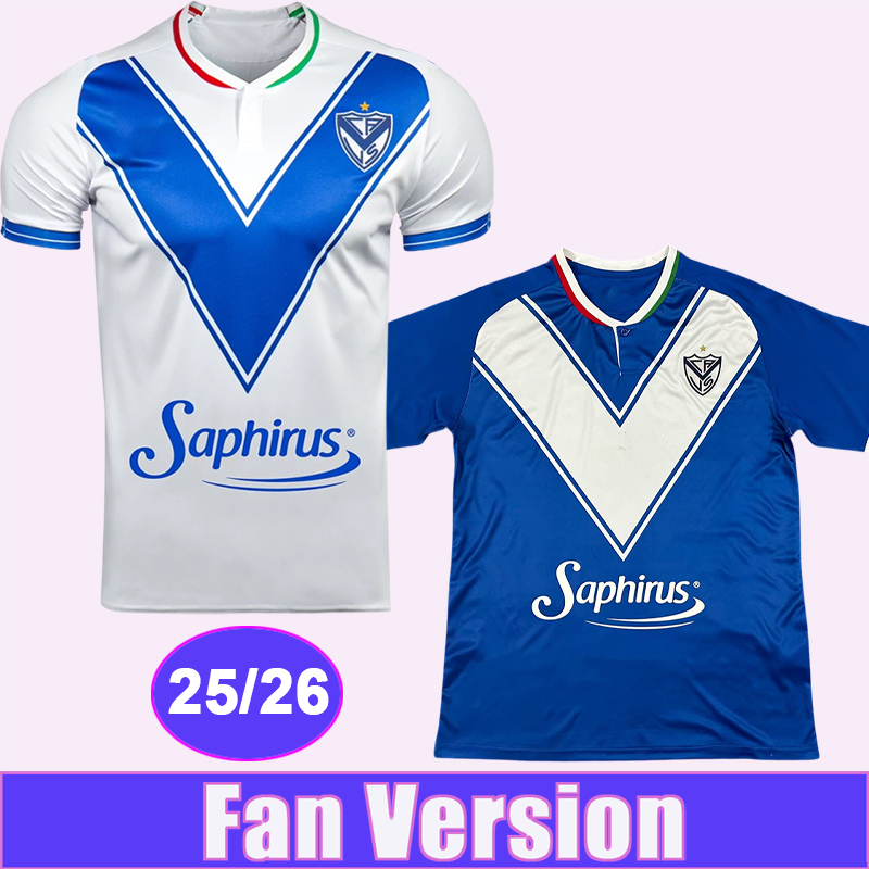 25 26 Velez Sarsfield Mens Soccer Jerseys SANTOS ROMERO PELLEGRINI PINEIRO BOUZAT GOMEZ ORDONEZ MAMMANA Home Away Football Shirts Uniforms