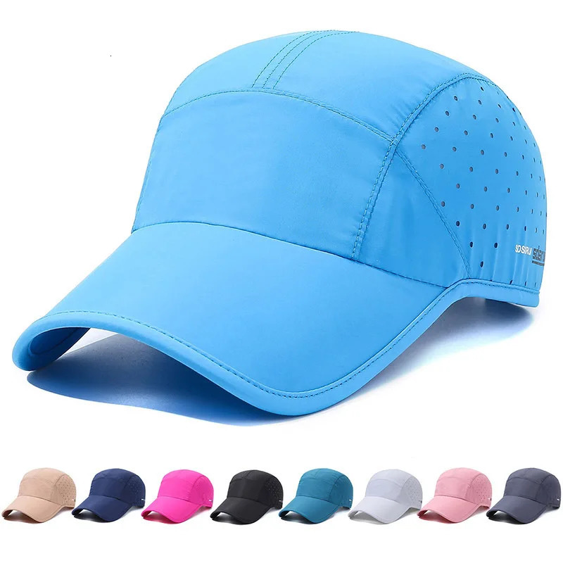 Outdoor Sport Quick Dry Waterproof Breathable Baseball Cap Summer For Men Women Fashion Adjustable Thin Sun Shade Hat 250320