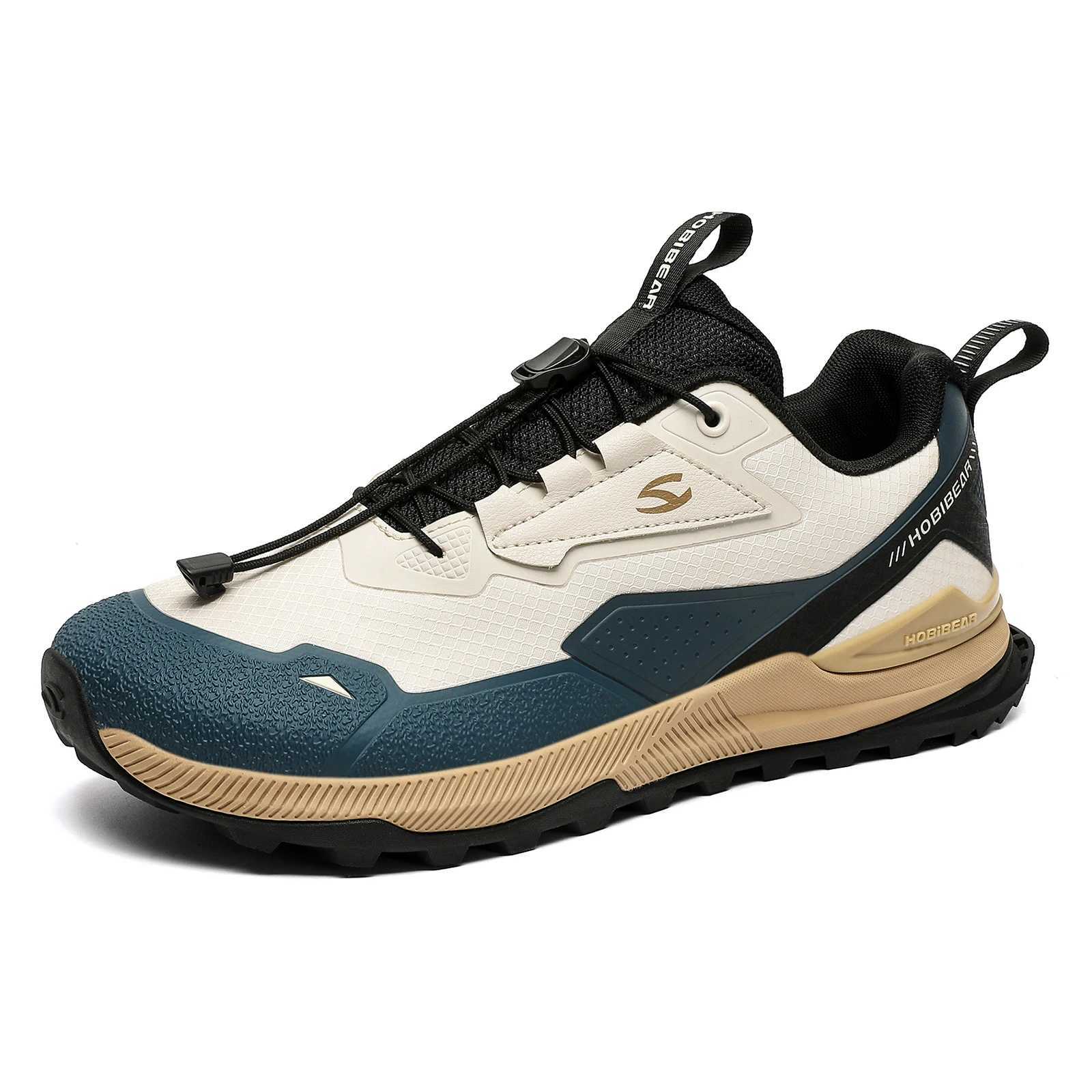 HOBIBEAR Mens Hiking Shoes with Warm Elastic Band Anti slip Sports Shoes Comfortable Outdoor Travel Running Shoes Y250320