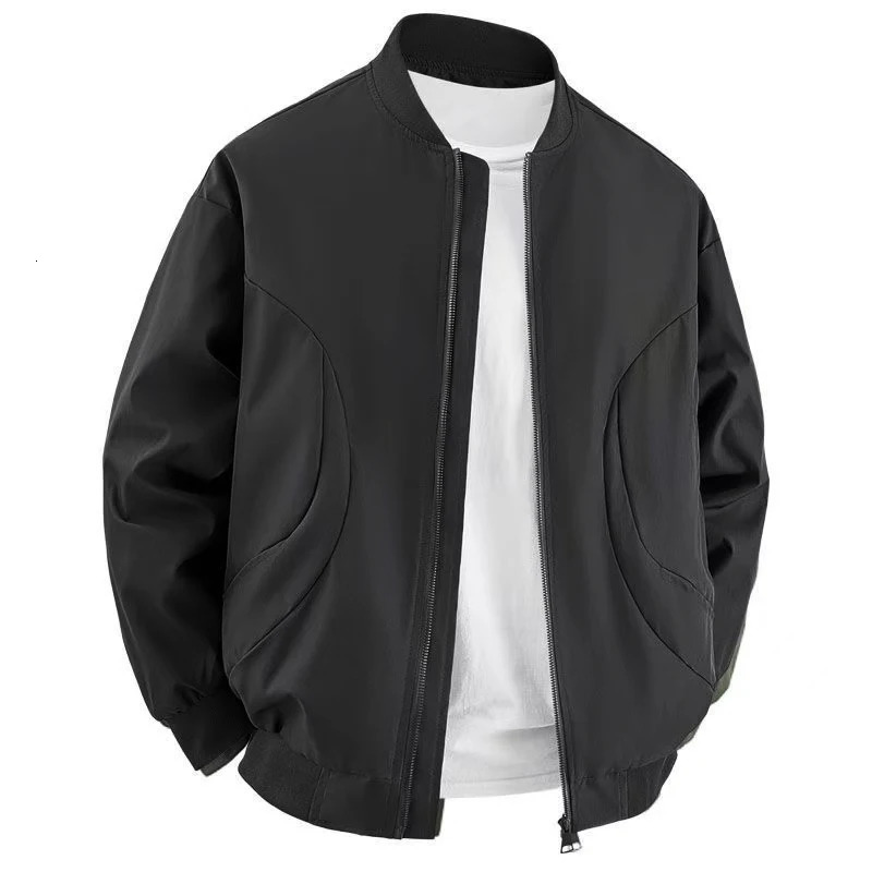 Mens bomber jacket fashionable lightweight windproof spring and autumn mens outdoor casual 250317