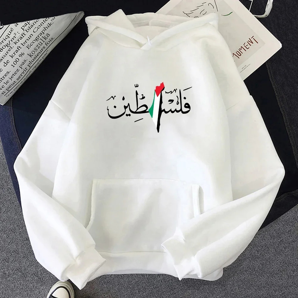 Palestine Hoodie Fashion Women Harajuku Aesthetic Graphic Hoodies Unisex Autumn Winter Vintage Casual Pullover Sweatshirts Bluzy 250320