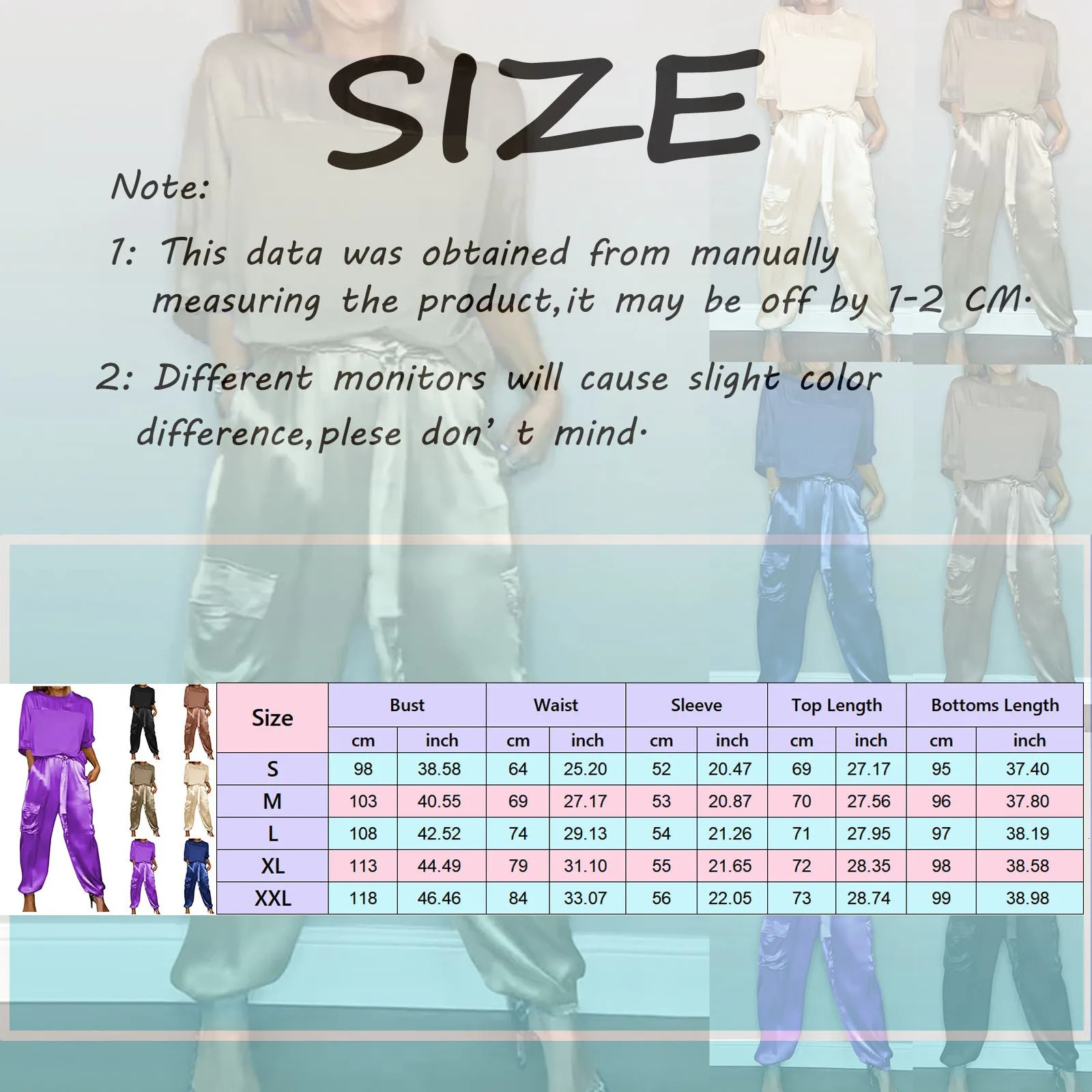 Summer Fashion Solid Satin Two Piece Set Women Round Neck Long Sleeved Top Long Pants Casual Loose Soft Female Top Trousers 250320