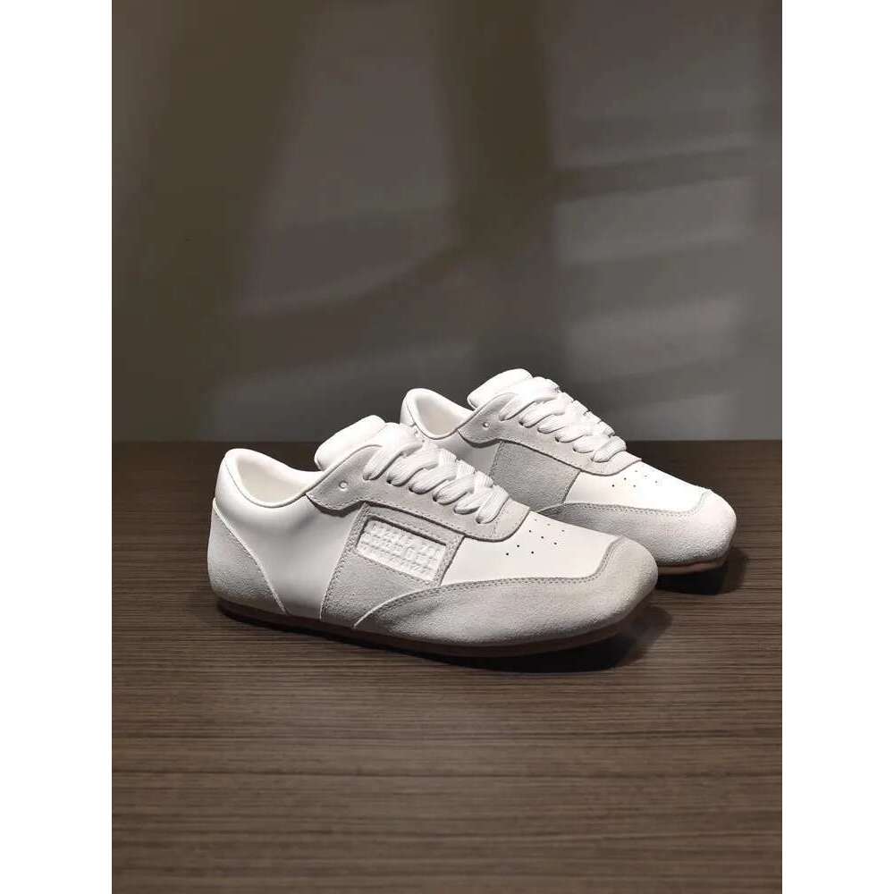 Designer Square Toe Vintage Women Casual Genuine Leather Pumps Lace Up Spring Summer Fashion Flat Walking Shoes