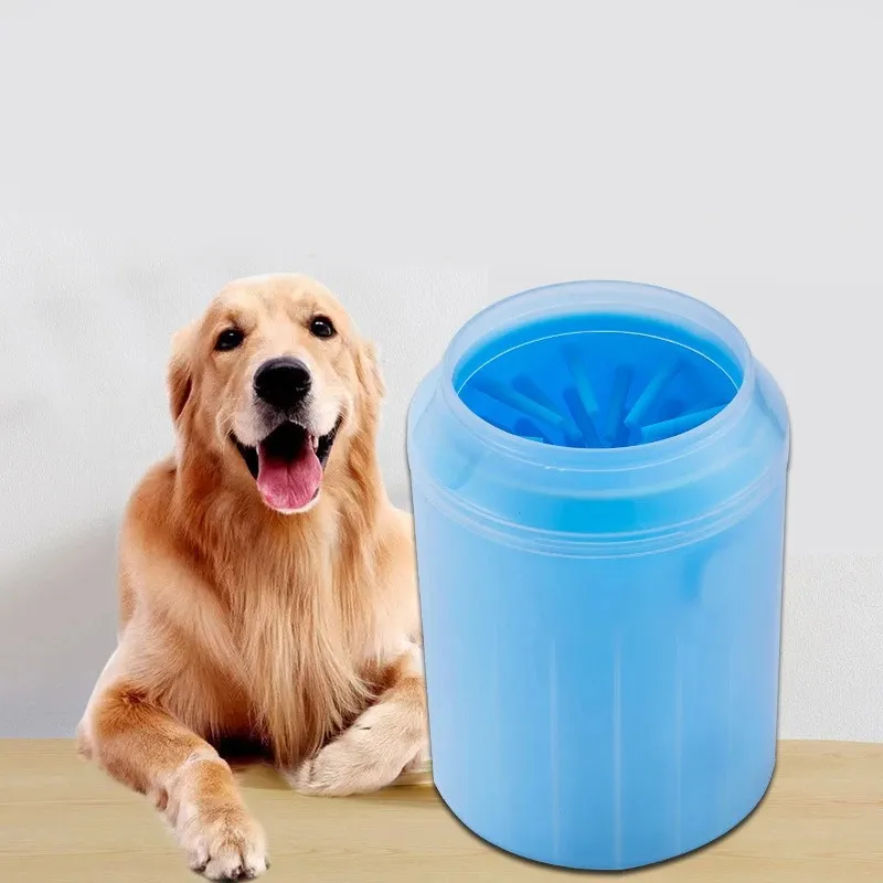 New Dog Paw Cleaner Cup Soft Silicone Combs Portable Outdoor Pet Foot Washer Paw Clean Brush Quickly Wash Foot Cleaning