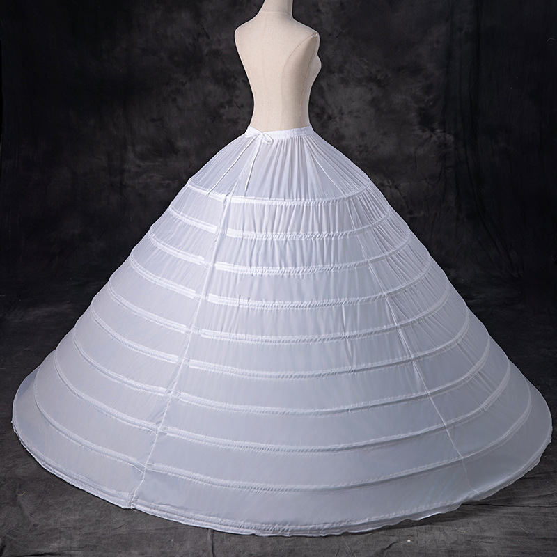 High Quality Bustle White 10 Hoops Petticoat Plus Size Crinoline Slip Underskirt For Wedding Dress Bridal Prom Quinceanera Gowns Diameter 170cm
