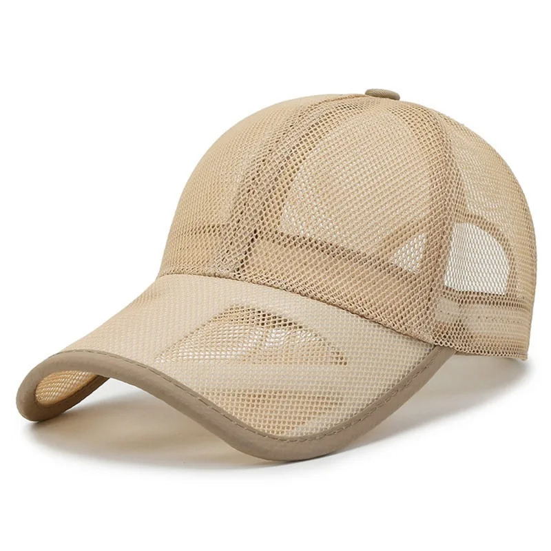 Men Women Summer Full Mesh Baseball Cap Quick Dry Cooling Sun Protection Hiking Golf Running Adjustable Hat gorras 250320
