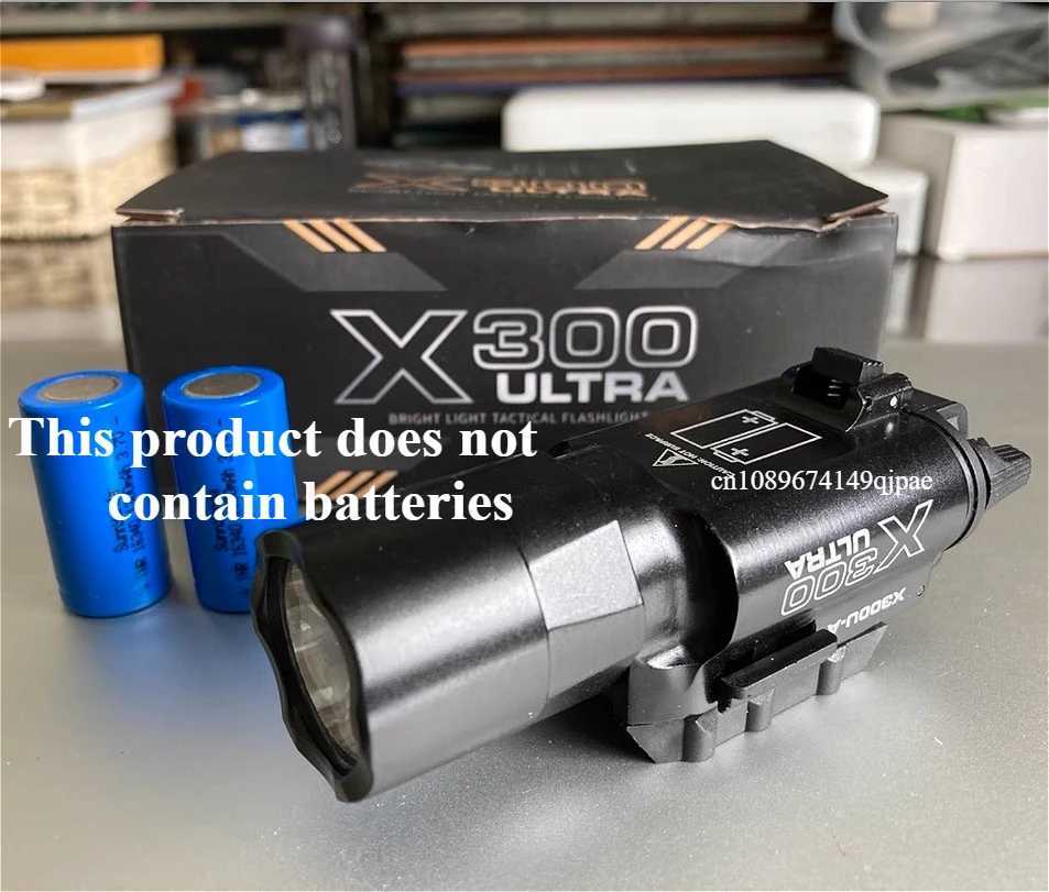 Tactical Surefir Style X300U X300 Ultra X300U-A Hand Gunner Flashlight Airgun Helmet Light Weapon Flashlight Flash 800 Lumens X250321
