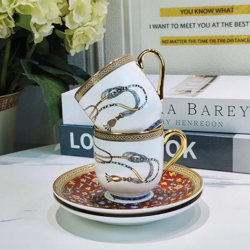 Coffee Cup Exquisite Ceramic Espresso High Value Drinking Cups with Handle Mug for Office Novelty Gift with Original Box 250321