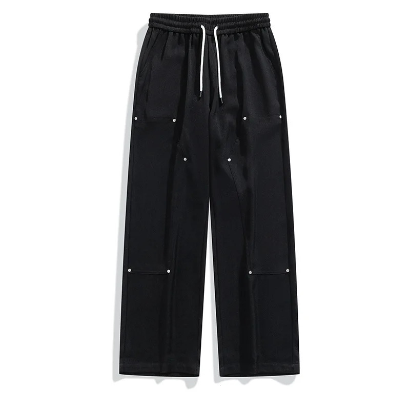 Cargo Work Pants MenS Wide-Leg Pants Teenager Loose Straight-Leg Casual Trousers High End Mens Clothing Man Working Clothes 250320