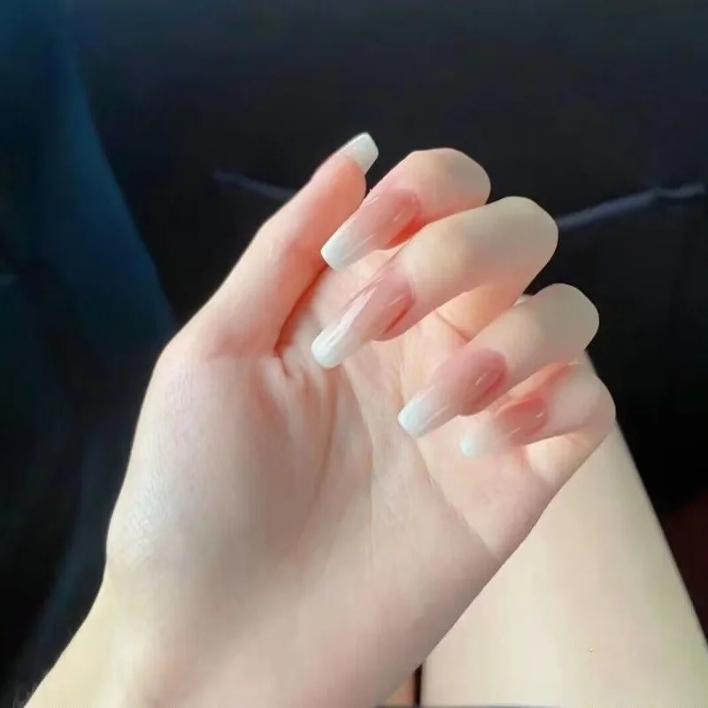 10Pcs Cute Pink Sweet Princess Removable Handmade Wear Nail Art Y2K Vitality Girl Short Fake Nails Blush Nail Patch 250319