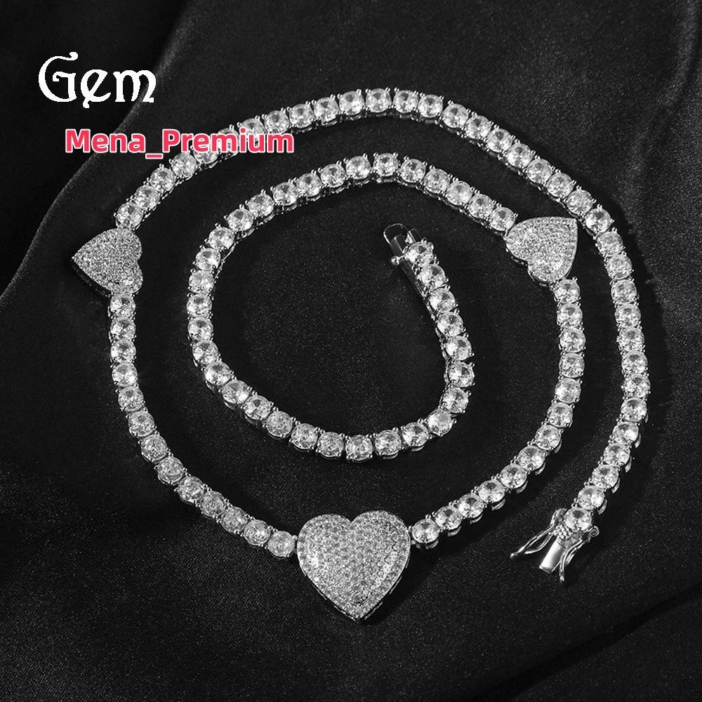 New copper inlaid zircon love tennis chain with niche design high-end feeling collarbone chain fashionable and simple accessories