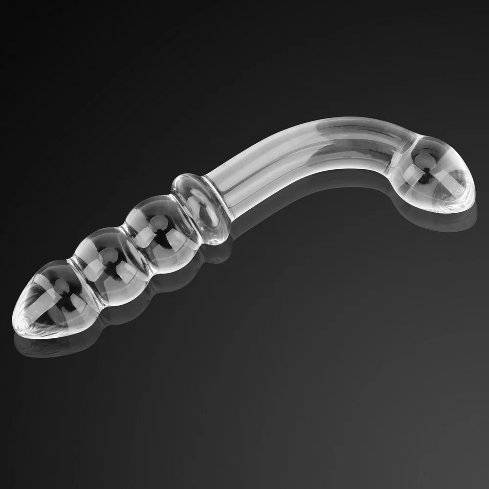2 In 1 Glass Anal Beads Butt Plug For Women Hard Dildos Vaginal Anus Dilator Men Prostate Massager Female Masturbator Sex Toy 18 250320