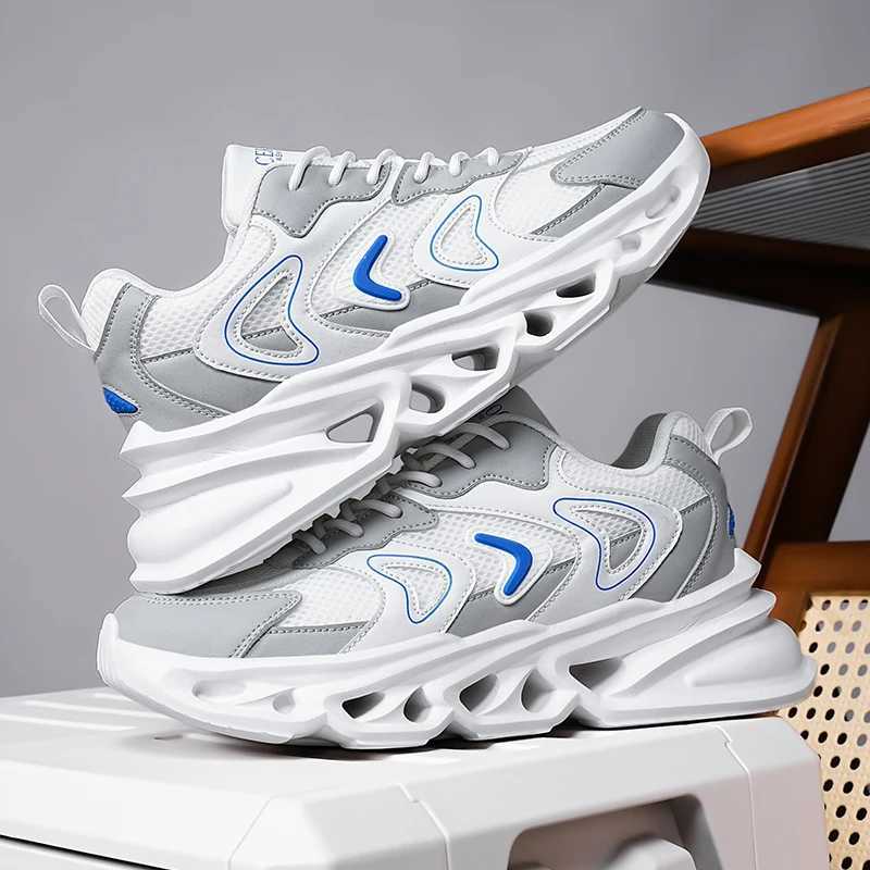 Running shoes mens platform cushion portable outdoor gym sports shoes mens sports net sports shoes Y250320