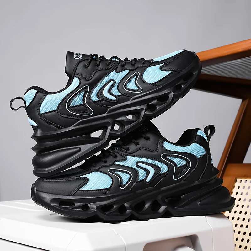 Running shoes mens platform cushion portable outdoor gym sports shoes mens sports net sports shoes Y250320