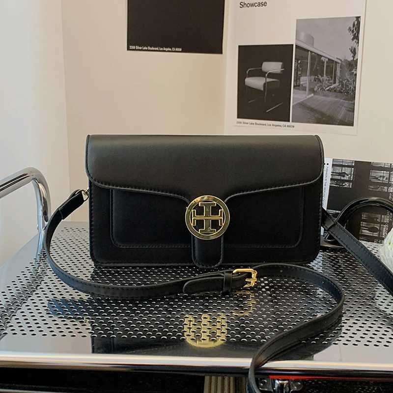 Ladies cross foreskin leather womens bag fashion classic shoulder strap bag solid wild womens handbag shoulder messenger bag Y250319