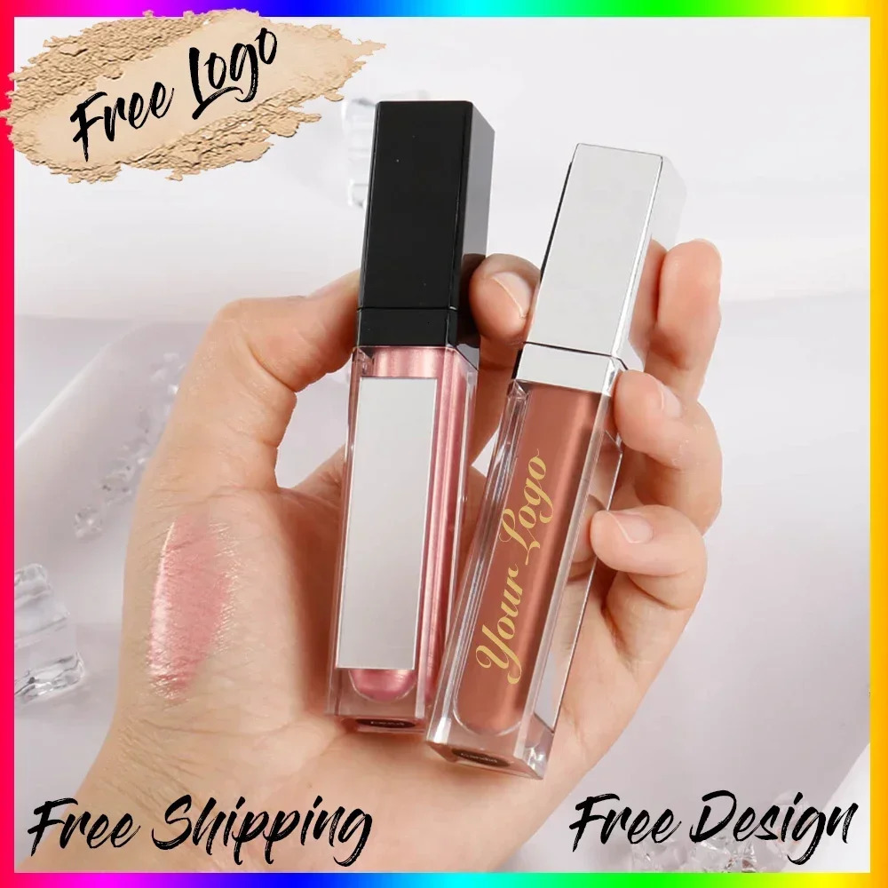 Lip Gloss with Led Light and Mirror Private Label Lipstick Liquid Shiny Colors P42 P43 P90 P143 250317