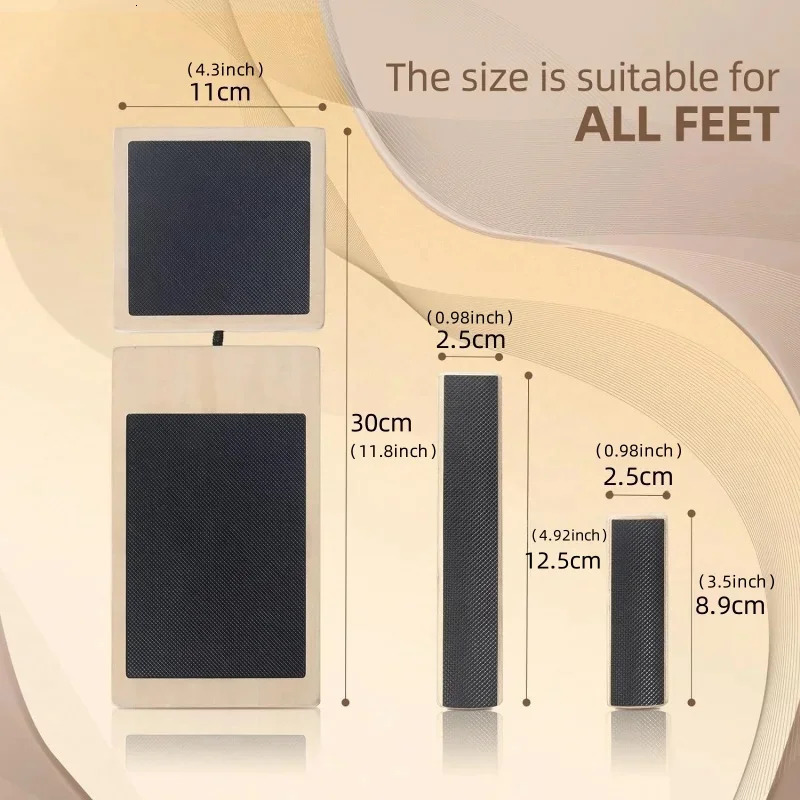Single Foot Balance Board Ankle Strengthener Exerciser Sprained Non-slip Wood Wobble Board Physical Therapy Posture Corrector 250321