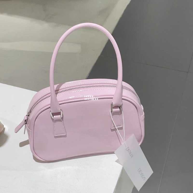 2024 Korean luggage niche brand suede womens bag oil wax cowhide shell bag hand cross body bag womens bag wallet and handbag Y250320