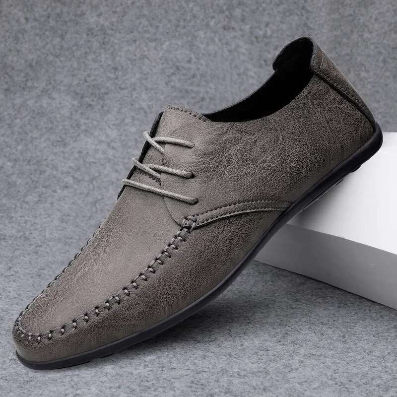 Leather Men Fashion Formal Mens Moccasins Italian Breathable Male Driving Shoes Black Plus Size Atos Para Hombres