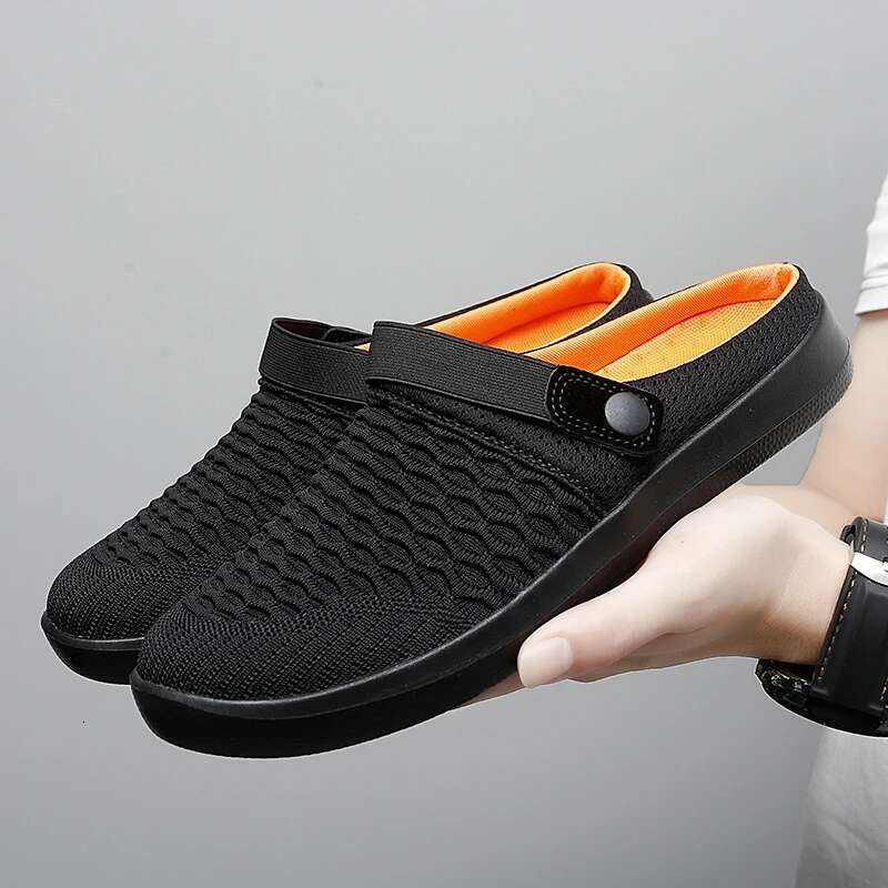 Slip On Men Women Flat Sandals Casual Indoor Home Slippers Summer Breathable Mesh Shoes Beach Plus Big Size 54 53 52 51 50