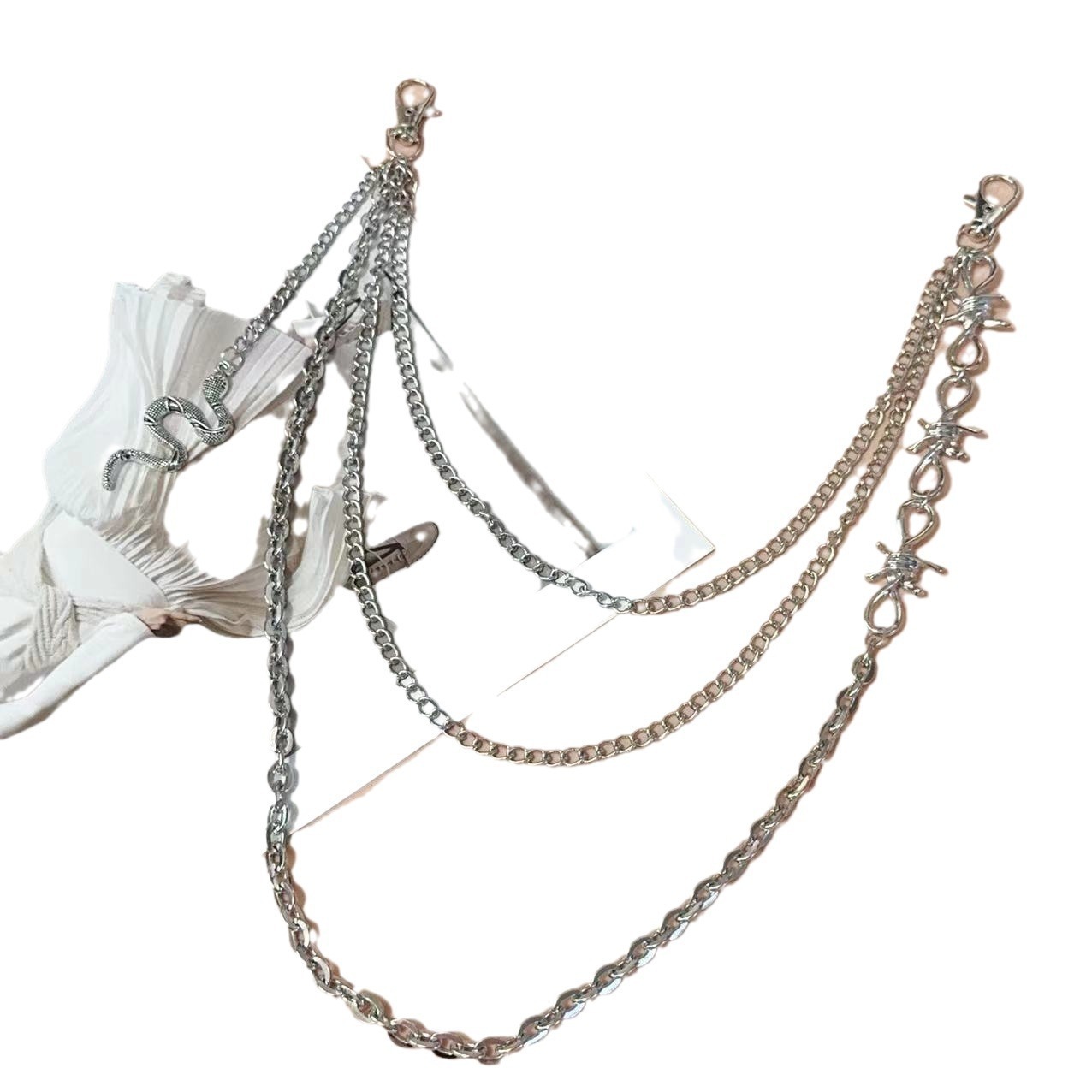 Versatile multi-layer metal pants chain hip-hop punk style waist accessories mens and womens clothing accessories241115